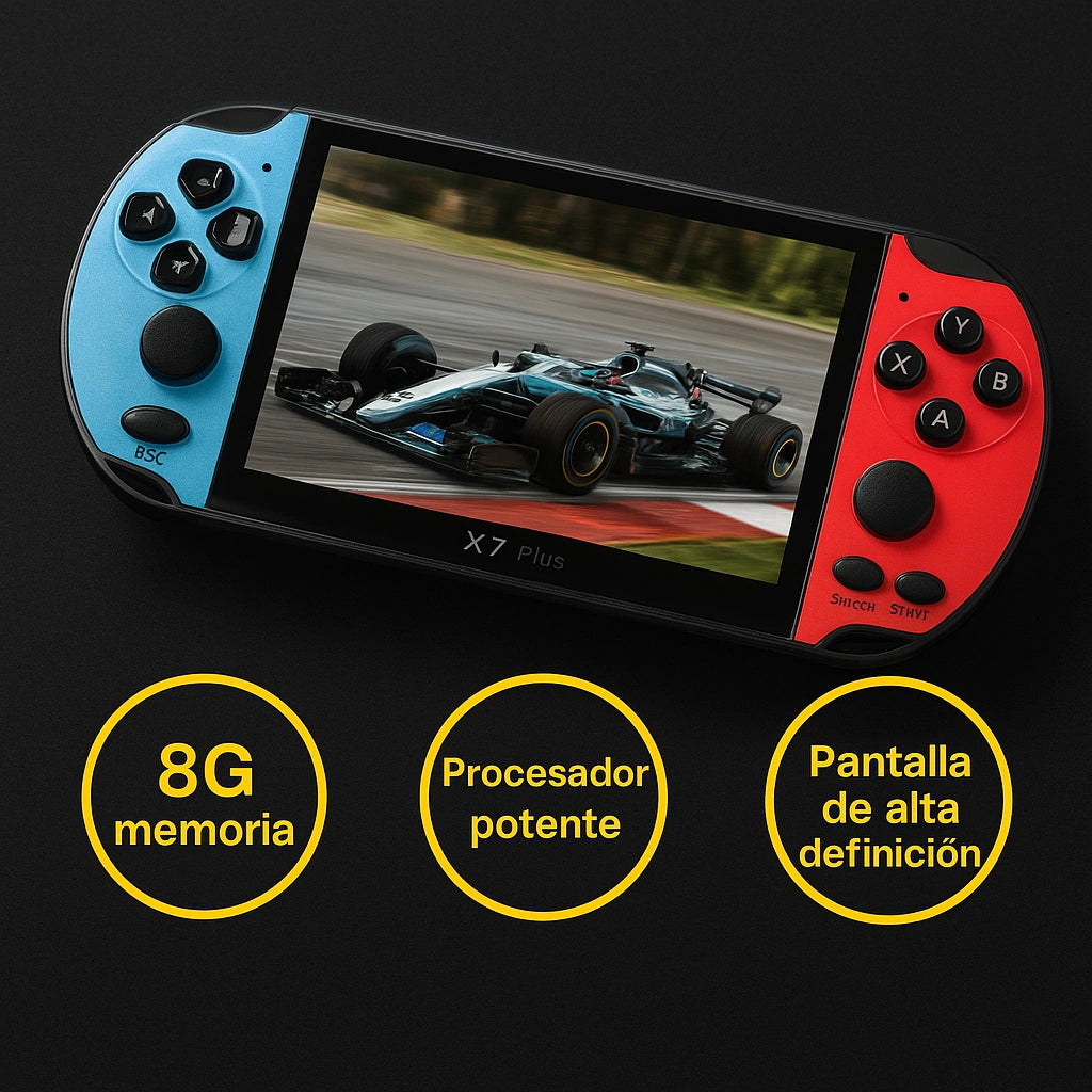 Consola X7 plus-8 simuladores+ Música + Videos + Cámara - 8GB