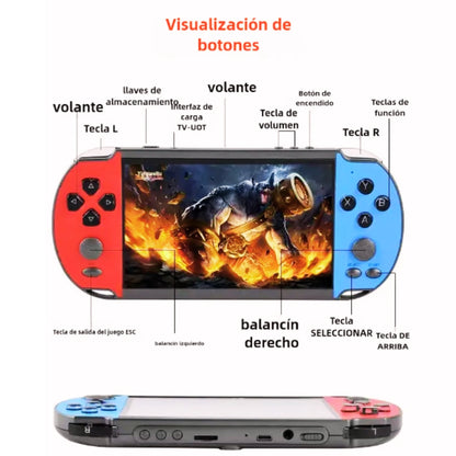 Consola X7 plus-8 simuladores+ Música + Videos + Cámara - 8GB